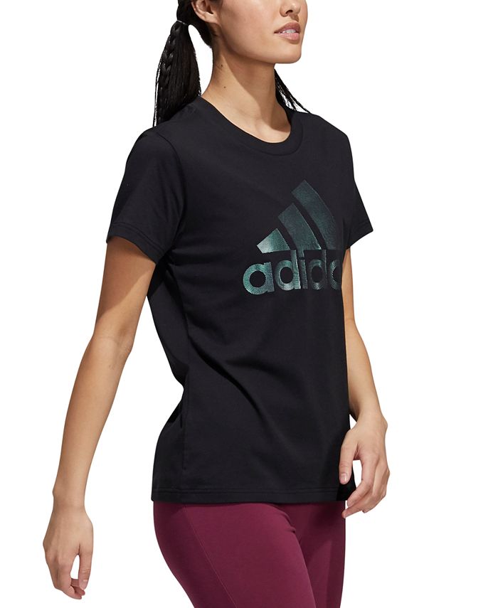 adidas Women's Badge of Sports Cotton Logo T-Shirt - Macy's