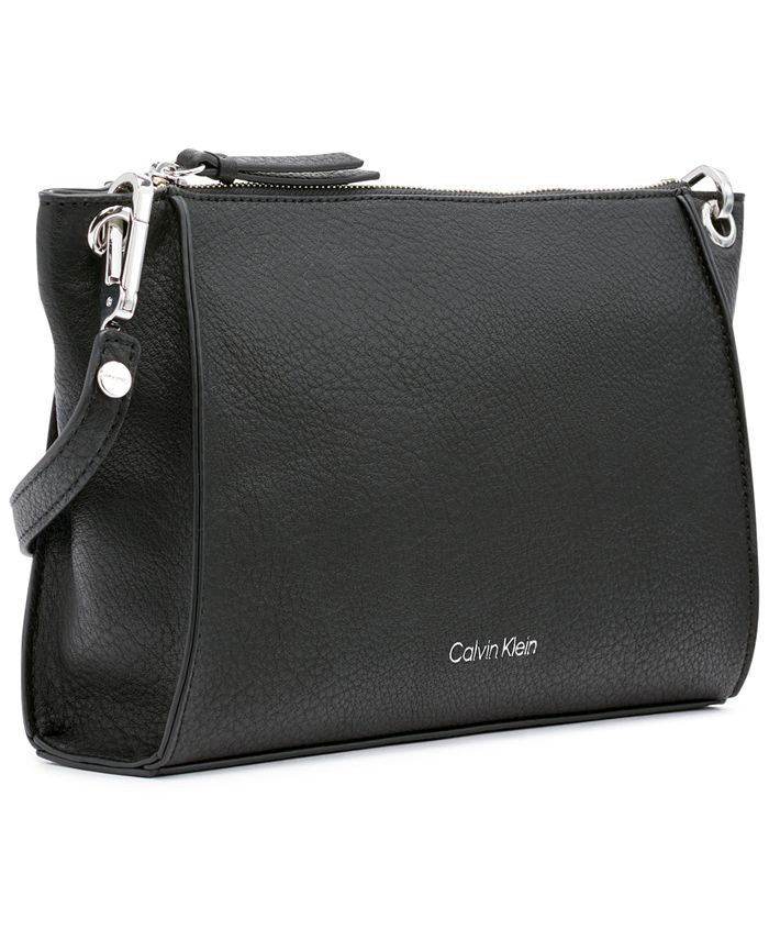 Calvin Klein Garnet Top Zipper Crossbody Bag & Reviews - Handbags ...