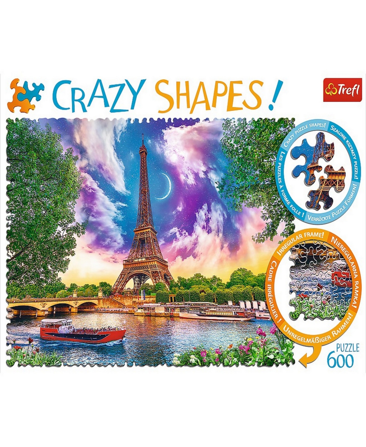 Shop Trefl Crazy Shape Jigsaw Puzzle Sky Over Paris, 600 Pieces In Multicolor