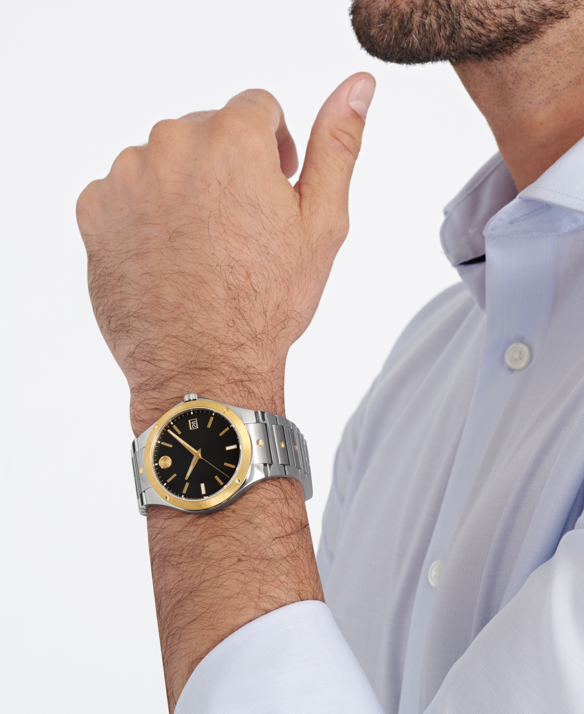 Shop Movado Se Men's Swiss Two-tone Stainless Steel Bracelet Watch 41mm