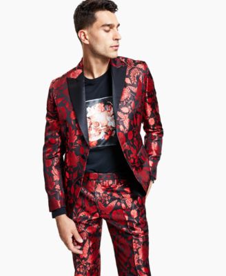 macys mens floral suit