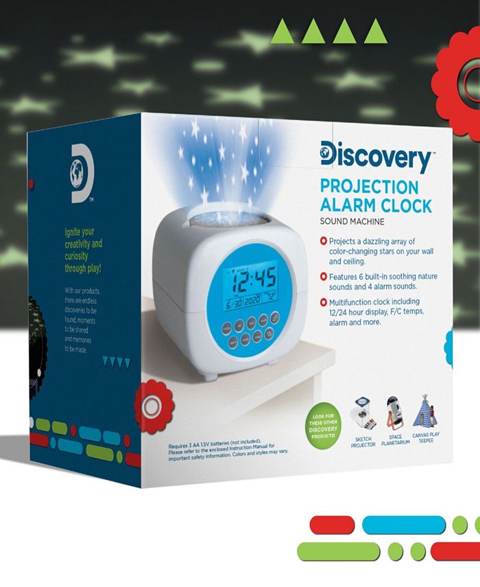 Discovery Kids Moon & Stars Projection Alarm Clock & Sound Machine Macy's