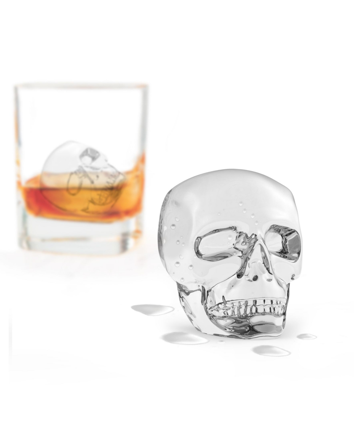 Shop Tovolo Skull Ice Molds, Set Of 2 In Clear