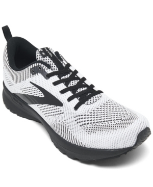 Brooks Men's Ghost 14 Running Sneakers From Finish Line In White, Black