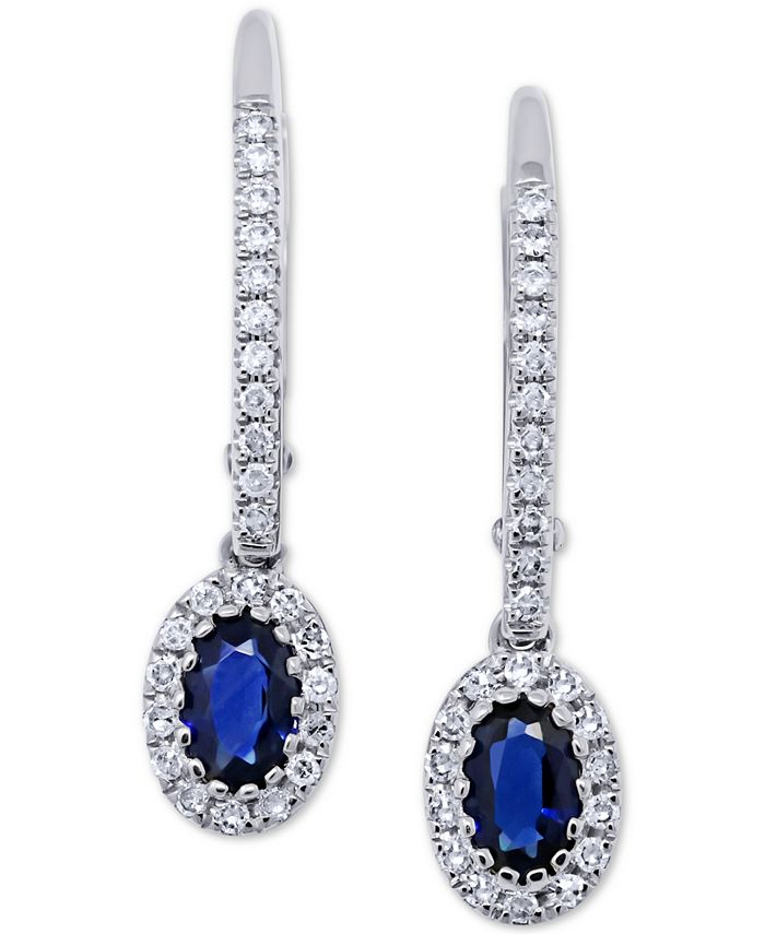 Macy s Sapphire 5 8 ct. t.w. Diamond 1 5 ct. t.w. Drop