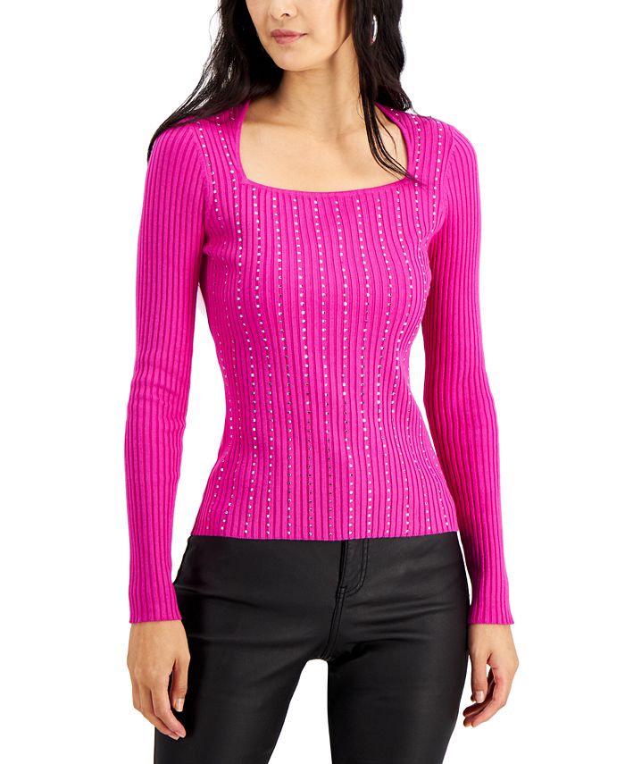 INC International Concepts Petite Studded RibKnit Top, Created for