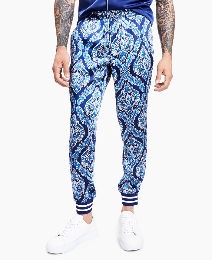 INC International Concepts Men s Baroque Satin Stripe Jogger Pants