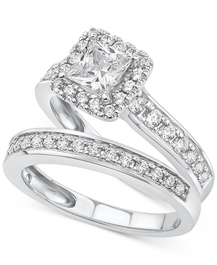 Macy's Diamond Curved Solitaire Enhancer Ring Guard (3/8 ct. t.w.) in 14k  White or 14K Gold - Macy's