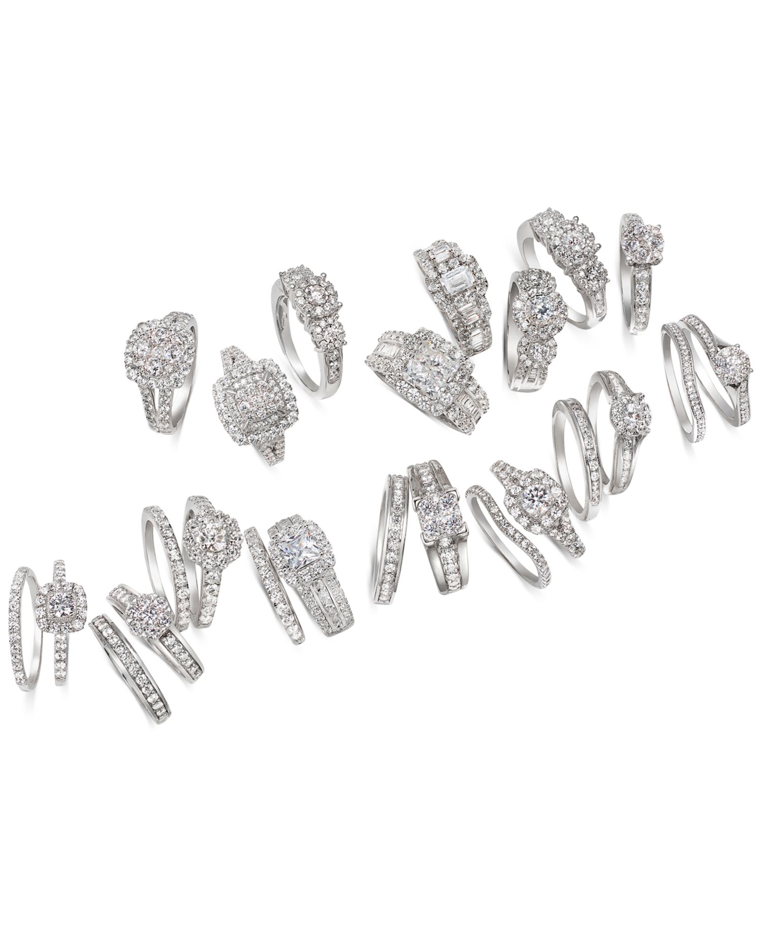 Diamond Halo Bridal Set (2 ct. t.w.) in 14K White, Yellow or Rose Gold