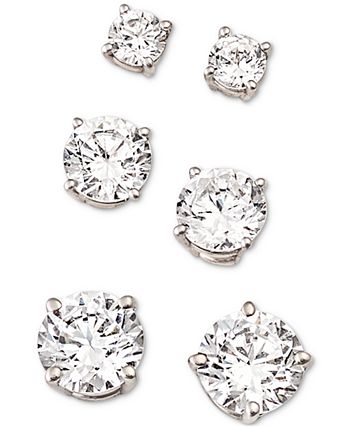 Macy's - Diamond Stud Earrings (1/3 to 1 1/2 ct. t.w.) in 18k White Gold