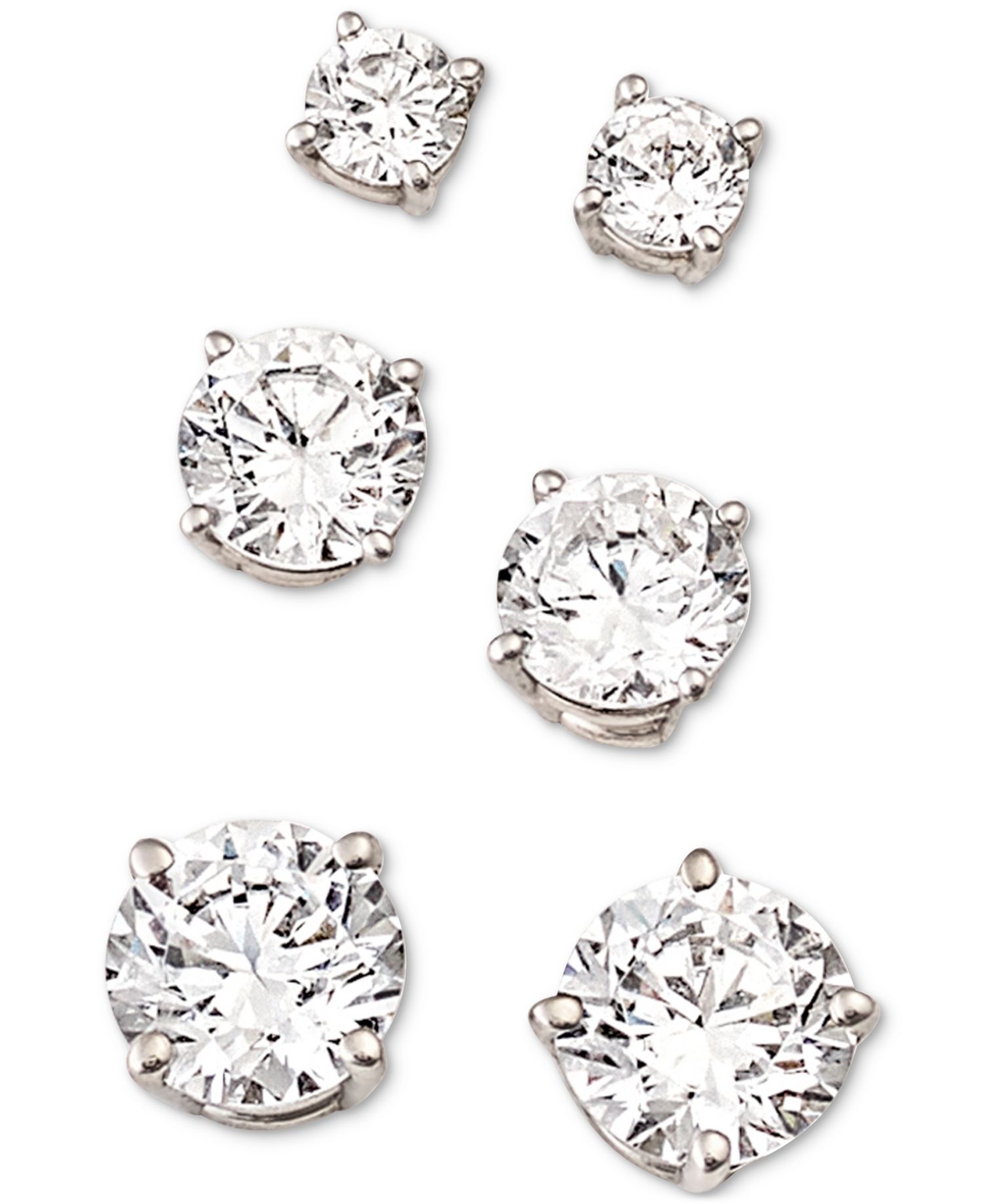 Diamond Stud Earrings (1/3 to 1 1/2 ct. t.w.) in 18k White Gold