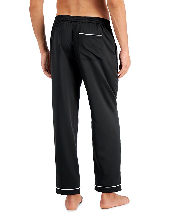 INC International Concepts Men's Piped Satin Pajama Pants, Created for ...