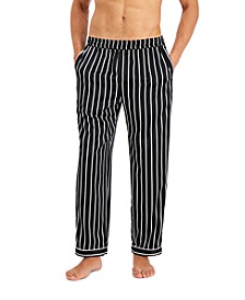 Men's Stripe Satin Pajama Pants, Created for Macy's