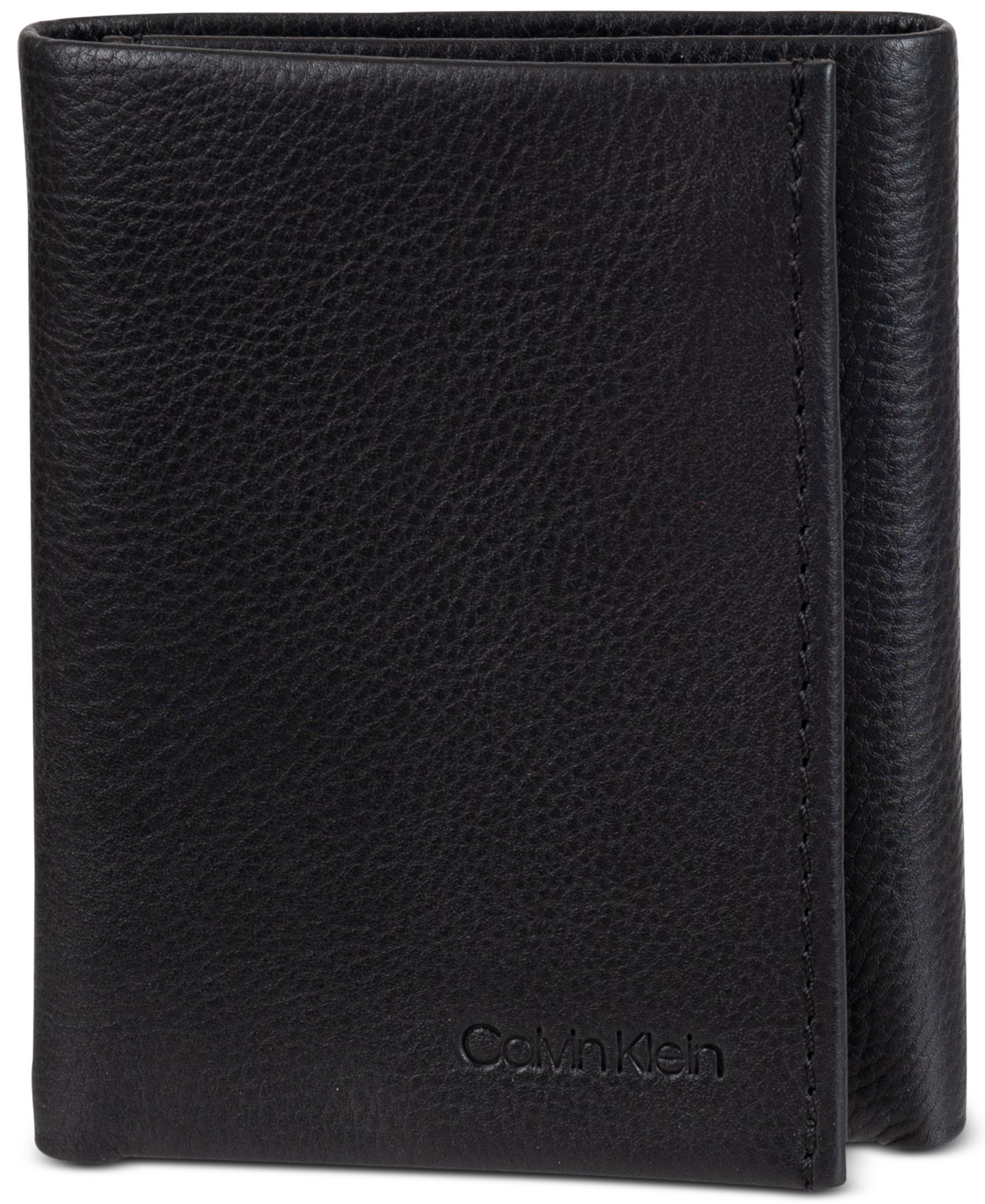 Мужской кошелёк Calvin Klein Soft Milled Trifold Wallet, цвет: Чёрный — фото 1