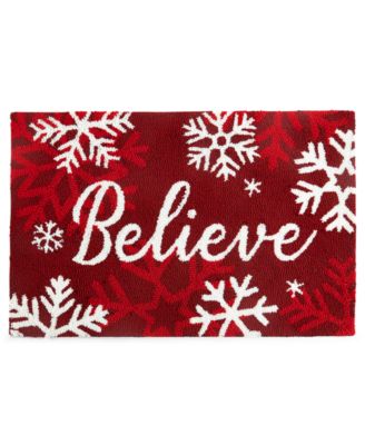 Martha Stewart Collection - Believe Holiday Hooked 20" x 30" Bath Rug