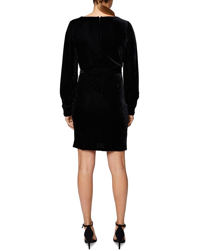 Laundry by Shelli Segal Belted Velvet Mini Dress Macy's