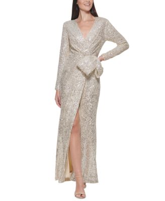 Eliza J Petite Sequinned Bow-Detail 