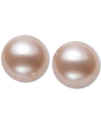 Cultured Freshwater Button Pearl (8-9mm) Stud Earrings