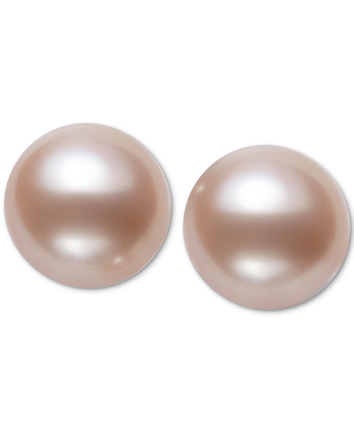 Cultured Freshwater Button Pearl (8-9mm) Stud Earrings