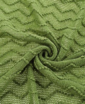 Solid Soft Zigzag Lightweight Throw, 60" x 50"