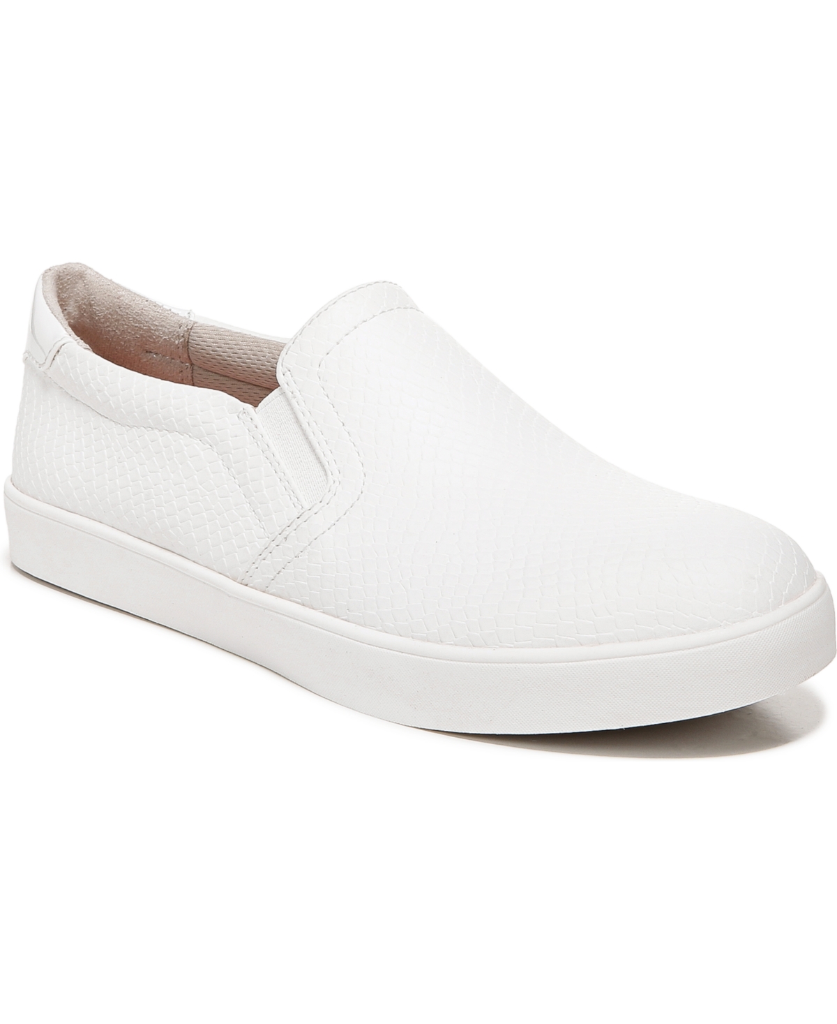 Shop Dr. Scholl's Women's Madison Slip-on Sneakers In White Faux Leather