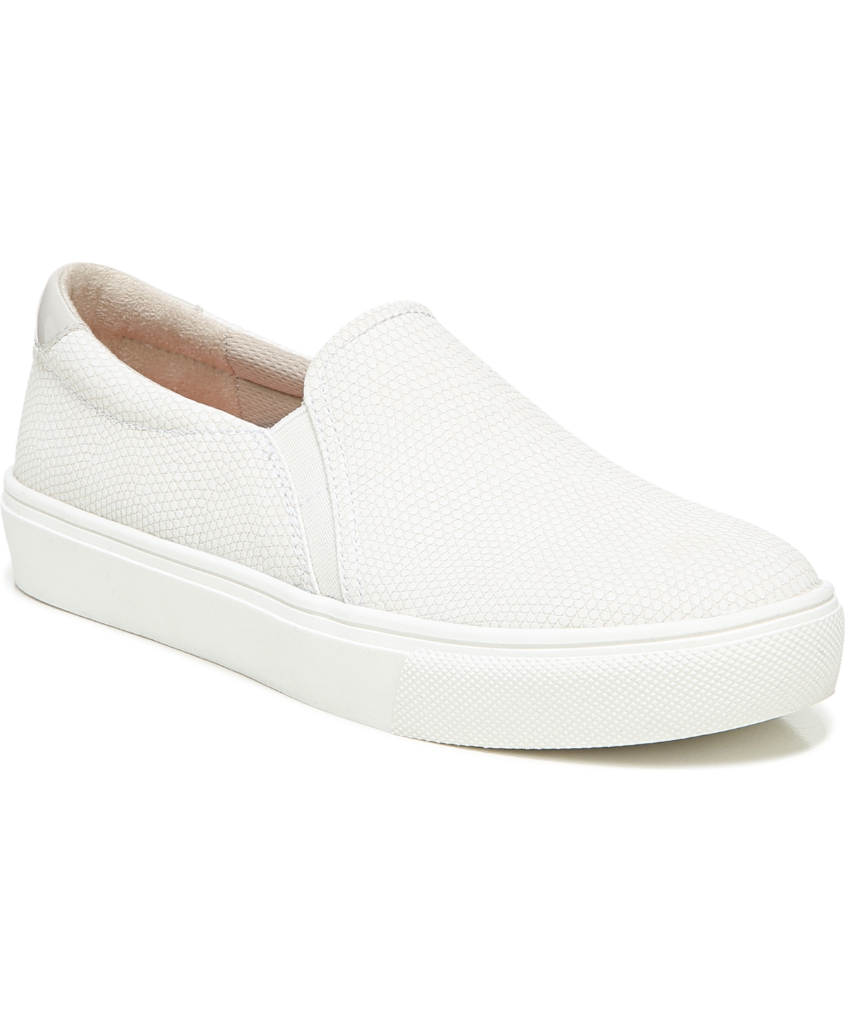 Shop Dr. Scholl's Women's Nova Slip-on Sneakers In White Snake Faux Leather