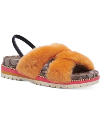 coach ulla shearling slippers