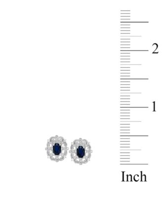 Sapphire Milgrain Earrings