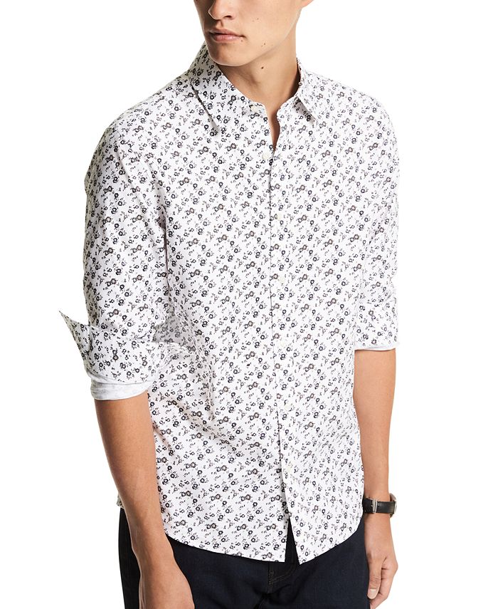 Michael Kors Men s Slim Fit Stretch Floral Print Shirt Macy s