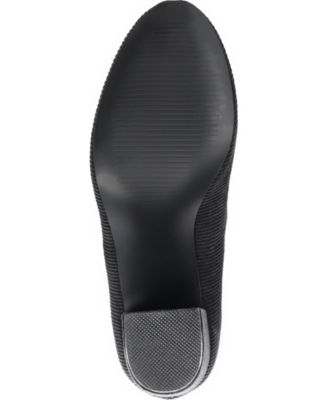 Women's Fai Corduroy Block Heel Round Toe Pumps