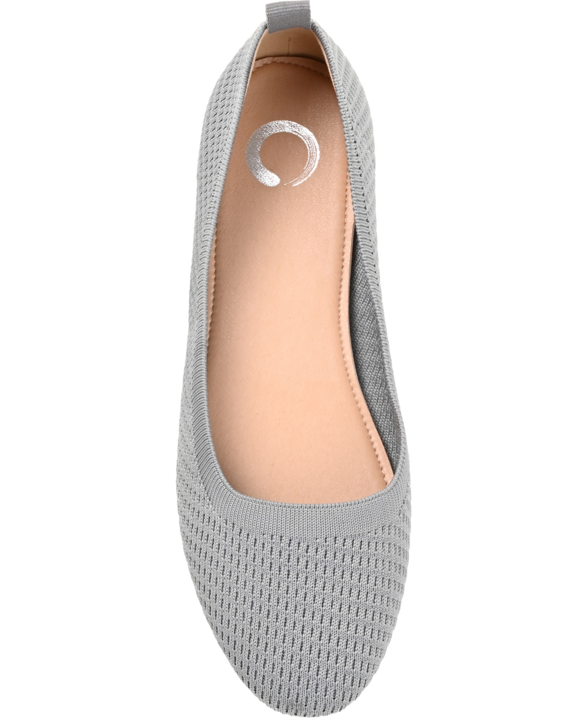 Shop Journee Collection Women's Maryann Knit Round Toe Ballet Flats In Grey