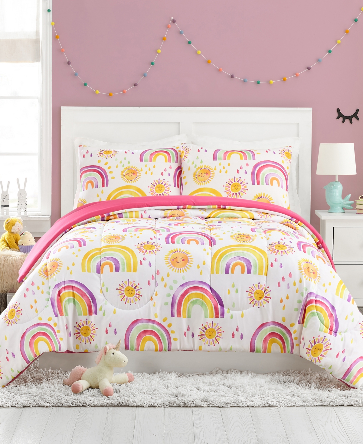 Urban Playground Rainbows and Suns 2 Piece Comforter Set, Twin/ Twin Xl