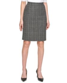 Petite Plaid Pencil Skirt