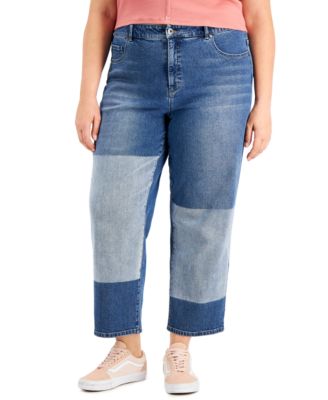 Style & Co - Plus Size Vintage Patch Mom Jeans