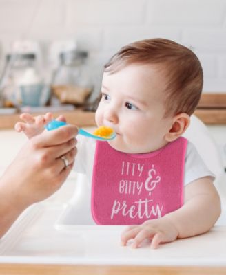Cotton Feeding Baby Bib, 8pk Girls