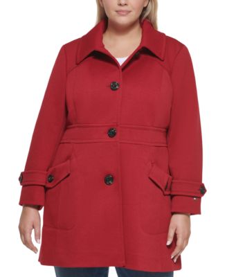 plus size black pea coat