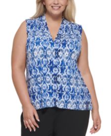 Plus Size Printed Sleeveless Top