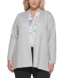 Plus Size Open Front Cardigan