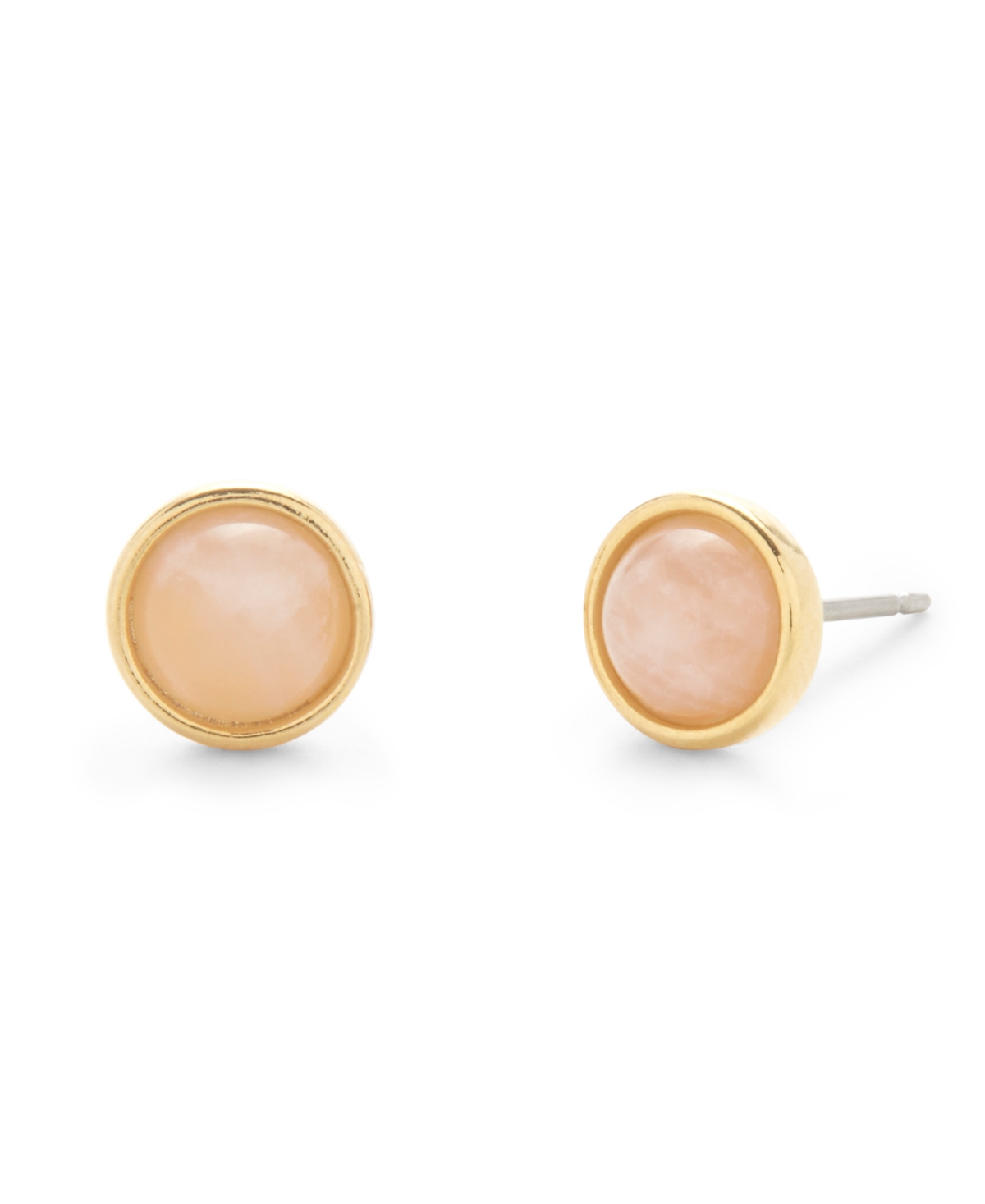 14K Gold Plated Nola Rose Quartz Gemstone Earrings - Gold Plated