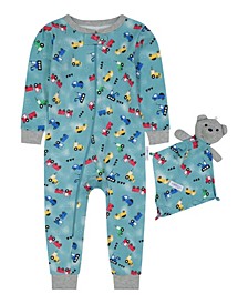 Baby Boys Onesie Pajama with Baby Blanket