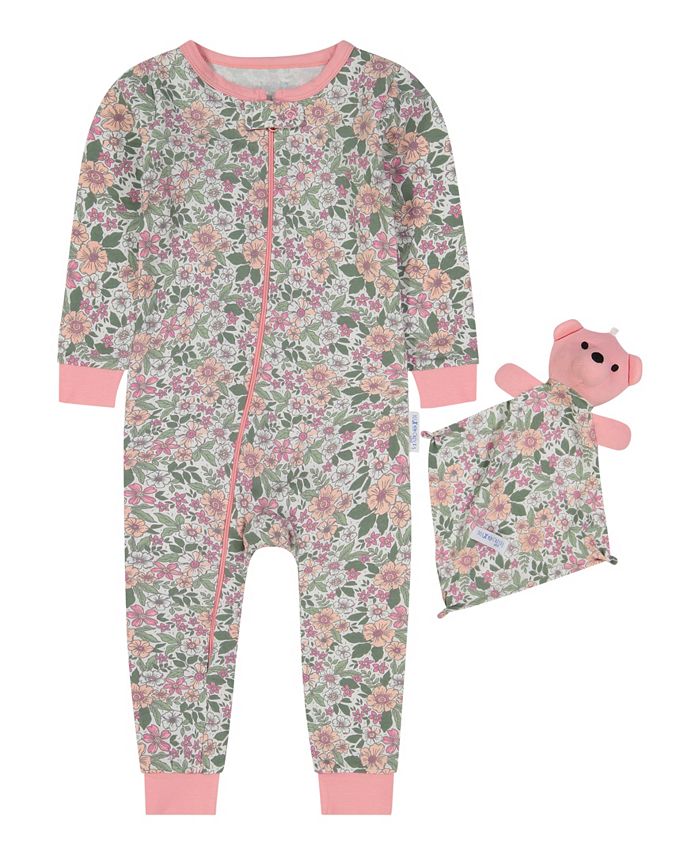 Max & Olivia Baby Girls Onesie Pajama with Baby Blanket - Macy's
