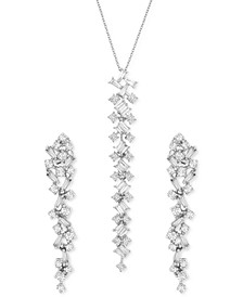Diamond Scatter Necklace & Drop Earrings Collection in 14k White Gold, Created for Macy's