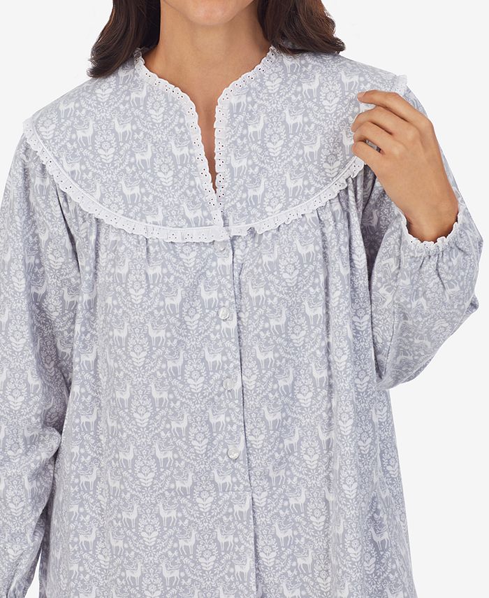 Lanz of Salzburg Cotton LaceTrim Flannel Nightgown & Reviews All