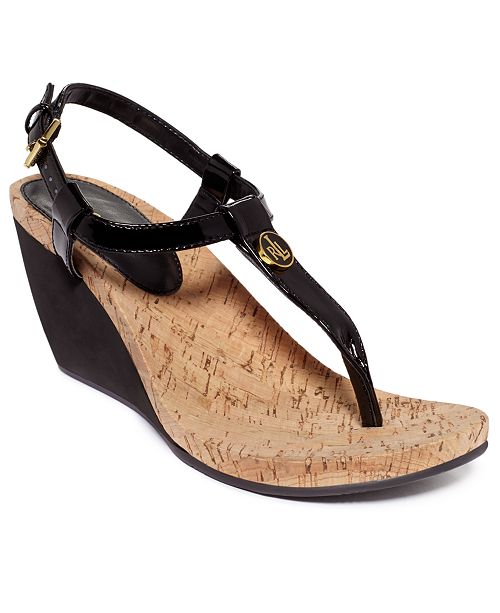 Lauren Ralph Lauren Reeta T Strap Thong Wedge Sandals Reviews