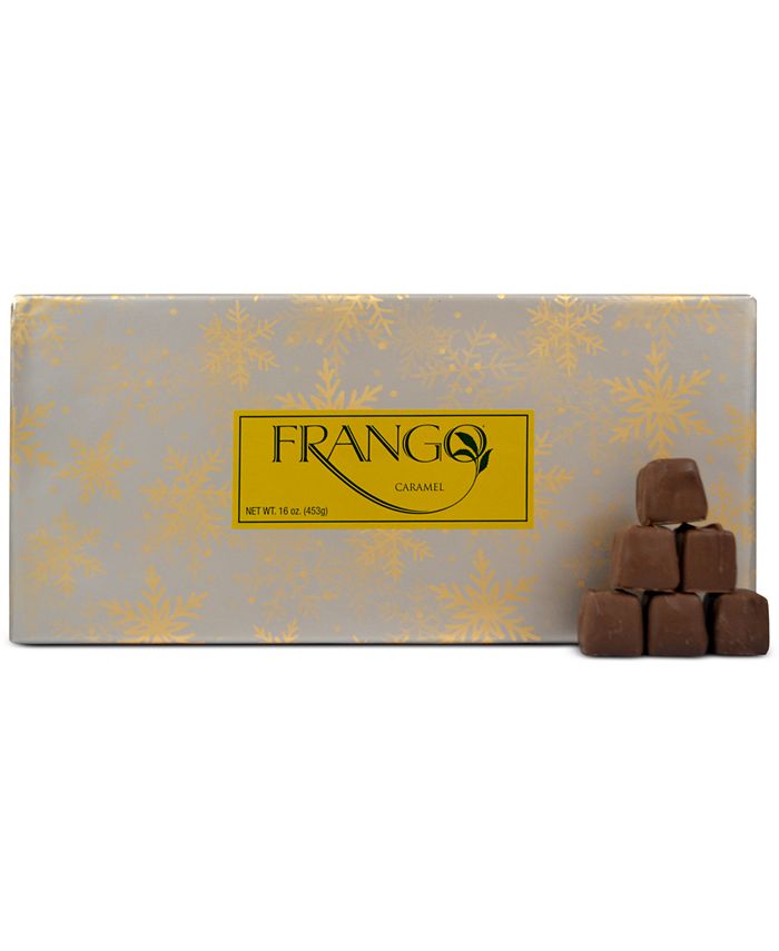 Frango Chocolates 1 LB Holiday Wrapped Milk Chocolate Caramel Box of