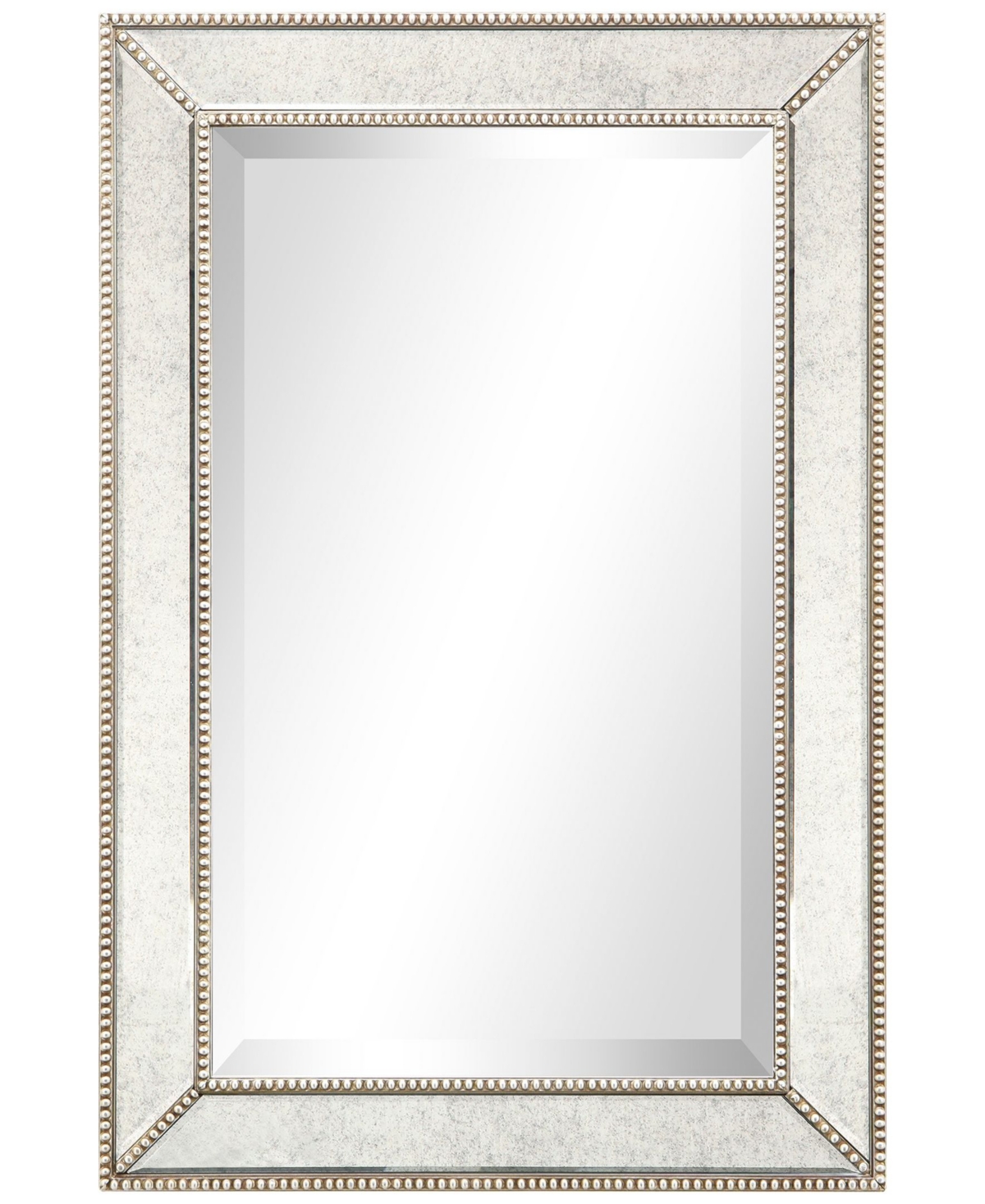 Solid Wood Frame Covered with Beveled Antique Mirror Panels - 20" x 30" - Champagne