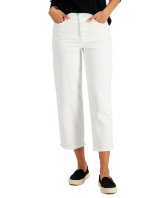 Charter Club - High-Rise Straight-Leg Jeans