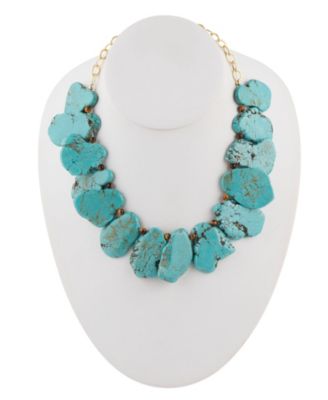 Women's Boulder Genuine Stone Statement Necklace