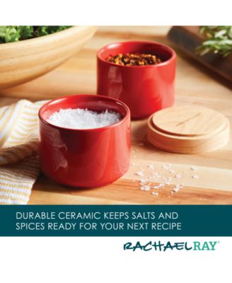 Ceramic Stacking Spice Box Set with Lid, 2-Piece