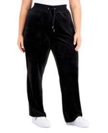 Plus Size Velour Wide-Leg Pants